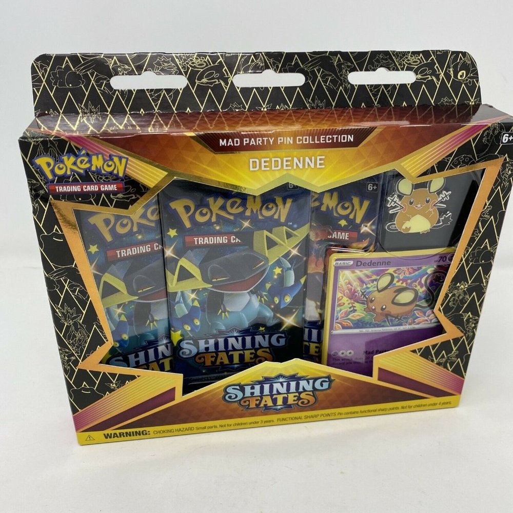 Pokemon Shining Fates TCG Dedenne Mad Party Pin